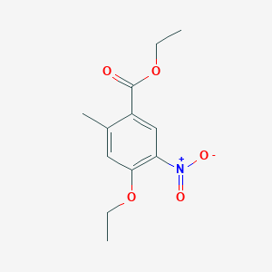 molecular formula C12H15NO5 B2426970 Ethyl 4-ethoxy-2-methyl-5-nitrobenzoate CAS No. 2378501-27-8