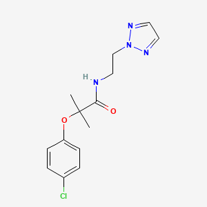 molecular formula C14H17ClN4O2 B2427018 N-(2-(2H-1,2,3-triazol-2-yl)ethyl)-2-(4-chlorophenoxy)-2-methylpropanamide CAS No. 2097896-63-2