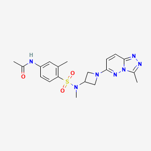 molecular formula C19H23N7O3S B2427023 N-(3-methyl-4-(N-methyl-N-(1-(3-methyl-[1,2,4]triazolo[4,3-b]pyridazin-6-yl)azetidin-3-yl)sulfamoyl)phenyl)acetamide CAS No. 2319851-26-6
