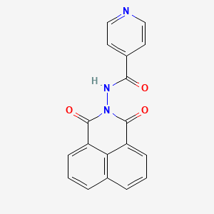 molecular formula C18H11N3O3 B2427069 N-{2,4-dioxo-3-azatricyclo[7.3.1.0^{5,13}]trideca-1(12),5,7,9(13),10-pentaen-3-yl}pyridine-4-carboxamide CAS No. 109590-52-5