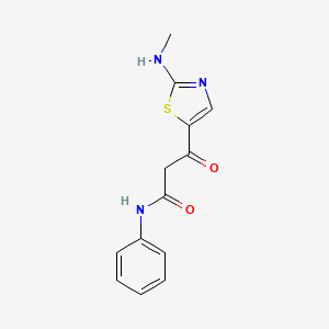 B2427088 3-[2-(methylamino)-1,3-thiazol-5-yl]-3-oxo-N-phenylpropanamide CAS No. 241132-42-3