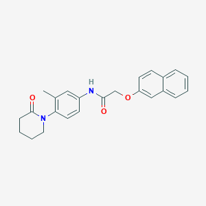 molecular formula C24H24N2O3 B2427111 N-[3-methyl-4-(2-oxopiperidin-1-yl)phenyl]-2-(naphthalen-2-yloxy)acetamide CAS No. 942013-49-2