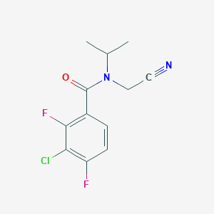 B2427186 3-chloro-N-(cyanomethyl)-2,4-difluoro-N-(propan-2-yl)benzamide CAS No. 1797215-62-3