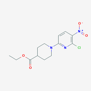 molecular formula C13H16ClN3O4 B2427187 Ethyl 1-(6-chloro-5-nitropyridin-2-yl)piperidine-4-carboxylate CAS No. 1987286-96-3