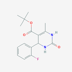 molecular formula C16H19FN2O3 B2427190 Tert-butyl 4-(2-fluorophenyl)-6-methyl-2-oxo-1,2,3,4-tetrahydropyrimidine-5-carboxylate CAS No. 421576-92-3
