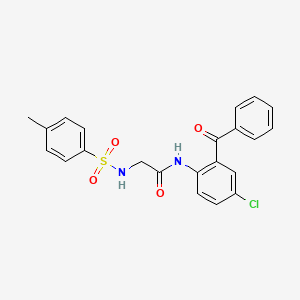 molecular formula C22H19ClN2O4S B2427192 N-(2-BENZOYL-4-CHLOROPHENYL)-2-(4-METHYLBENZENESULFONAMIDO)ACETAMIDE CAS No. 80837-60-1