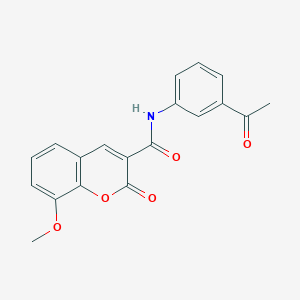 molecular formula C19H15NO5 B2427207 N-(3-acetylphenyl)-8-methoxy-2-oxo-2H-chromene-3-carboxamide CAS No. 325472-46-6
