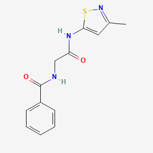 molecular formula C13H13N3O2S B2427216 N-(2-((3-methylisothiazol-5-yl)amino)-2-oxoethyl)benzamide CAS No. 1207055-22-8