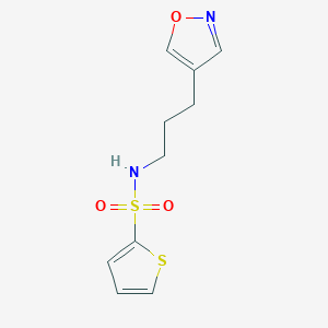 molecular formula C10H12N2O3S2 B2427263 N-(3-(isoxazol-4-yl)propyl)thiophene-2-sulfonamide CAS No. 1904313-55-8