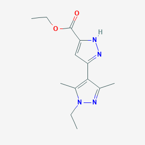 ethyl 1'-ethyl-3',5'-dimethyl-1'H,2H-[3,4'-bipyrazole]-5-carboxylate