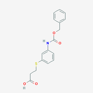 3-[3-(Phenylmethoxycarbonylamino)phenyl]sulfanylpropanoic acid