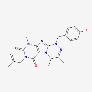 1-[(4-fluorophenyl)methyl]-3,4,9-trimethyl-7-(2-methylprop-2-enyl)-5,7,9-trihy dro-4H-1,2,4-triazino[4,3-h]purine-6,8-dione