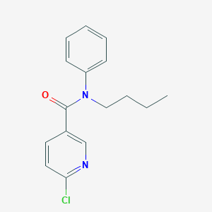 molecular formula C16H17ClN2O B2427376 N-butyl-6-chloro-N-phenylpyridine-3-carboxamide CAS No. 1178427-94-5
