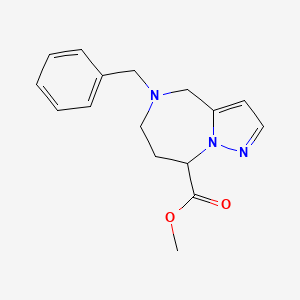 molecular formula C16H19N3O2 B2427388 Methyl 5-Benzyl-5,6,7,8-Tetrahydro-4H-Pyrazolo[1,5-A][1,4]Diazepine-8-Carboxylate CAS No. 2177266-58-7