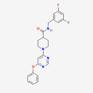 molecular formula C23H22F2N4O2 B2427442 N-(3,5-difluorobenzyl)-1-(6-phenoxypyrimidin-4-yl)piperidine-4-carboxamide CAS No. 1251553-50-0