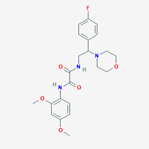 molecular formula C22H26FN3O5 B2427445 N1-(2,4-dimethoxyphenyl)-N2-(2-(4-fluorophenyl)-2-morpholinoethyl)oxalamide CAS No. 942012-59-1