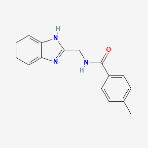 molecular formula C16H15N3O B2427448 N-(1H-benzimidazol-2-ylmethyl)-4-methylbenzamide CAS No. 448225-34-1
