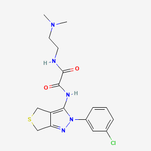 N1-(2-(3-chlorophenyl)-4,6-dihydro-2H-thieno[3,4-c]pyrazol-3-yl)-N2-(2-(dimethylamino)ethyl)oxalamide