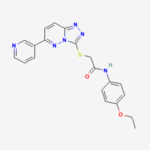 molecular formula C20H18N6O2S B2427457 N-(4-ethoxyphenyl)-2-{[6-(pyridin-3-yl)-[1,2,4]triazolo[4,3-b]pyridazin-3-yl]sulfanyl}acetamide CAS No. 894057-75-1