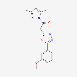 2-[2-(3,5-dimethyl-1H-pyrazol-1-yl)-2-oxoethyl]-5-(3-methoxyphenyl)-1,3,4-oxadiazole