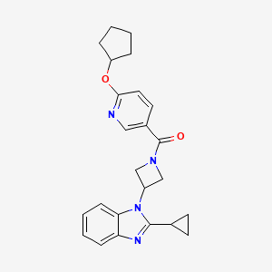 (6-Cyclopentyloxypyridin-3-yl)-[3-(2-cyclopropylbenzimidazol-1-yl)azetidin-1-yl]methanone