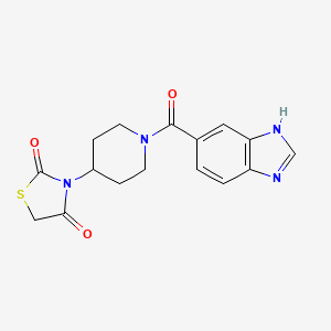 3-(1-(1H-benzo[d]imidazole-5-carbonyl)piperidin-4-yl)thiazolidine-2,4-dione