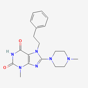 3-methyl-8-(4-methylpiperazin-1-yl)-7-phenethyl-1H-purine-2,6(3H,7H)-dione