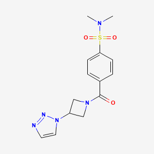4-(3-(1H-1,2,3-triazol-1-yl)azetidine-1-carbonyl)-N,N-dimethylbenzenesulfonamide