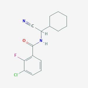 3-Chloro-N-[cyano(cyclohexyl)methyl]-2-fluorobenzamide