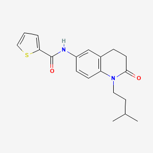 molecular formula C19H22N2O2S B2427479 N-(1-isopentyl-2-oxo-1,2,3,4-tetrahydroquinolin-6-yl)thiophene-2-carboxamide CAS No. 941911-49-5