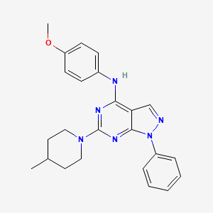 N-(4-methoxyphenyl)-6-(4-methylpiperidin-1-yl)-1-phenyl-1H-pyrazolo[3,4-d]pyrimidin-4-amine