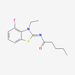 molecular formula C14H17FN2OS B2427481 N-[(2Z)-3-ethyl-4-fluoro-2,3-dihydro-1,3-benzothiazol-2-ylidene]pentanamide CAS No. 868375-47-7