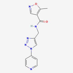 5-methyl-N-((1-(pyridin-4-yl)-1H-1,2,3-triazol-4-yl)methyl)isoxazole-4-carboxamide