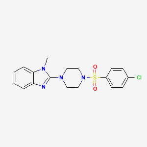 2-[4-(4-Chlorophenyl)sulfonylpiperazin-1-yl]-1-methylbenzimidazole
