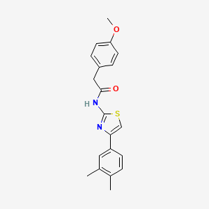 molecular formula C20H20N2O2S B2427485 N-[4-(3,4-dimethylphenyl)-1,3-thiazol-2-yl]-2-(4-methoxyphenyl)acetamide CAS No. 923395-50-0