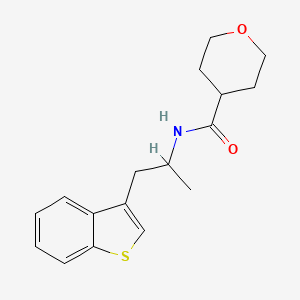 N-(1-(benzo[b]thiophen-3-yl)propan-2-yl)tetrahydro-2H-pyran-4-carboxamide