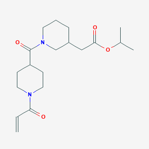 Propan-2-yl 2-[1-(1-prop-2-enoylpiperidine-4-carbonyl)piperidin-3-yl]acetate