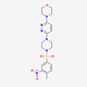 4-(6-(4-((4-Methyl-3-nitrophenyl)sulfonyl)piperazin-1-yl)pyridazin-3-yl)morpholine