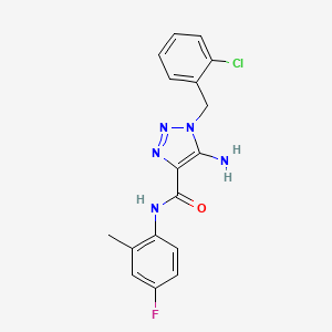 5-amino-1-(2-chlorobenzyl)-N-(4-fluoro-2-methylphenyl)-1H-1,2,3-triazole-4-carboxamide