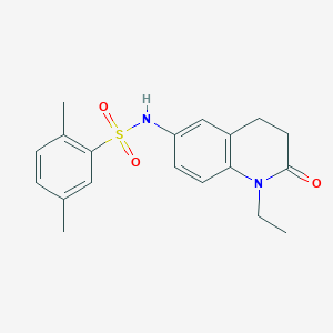 molecular formula C19H22N2O3S B2427497 N-(1-ethyl-2-oxo-1,2,3,4-tetrahydroquinolin-6-yl)-2,5-dimethylbenzene-1-sulfonamide CAS No. 922079-87-6
