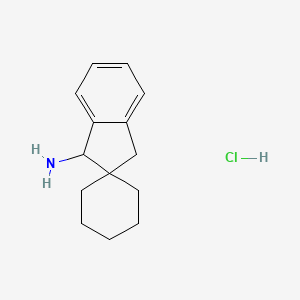 Spiro[1,3-dihydroindene-2,1'-cyclohexane]-1-amine;hydrochloride