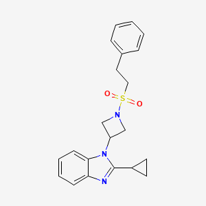 2-Cyclopropyl-1-[1-(2-phenylethylsulfonyl)azetidin-3-yl]benzimidazole