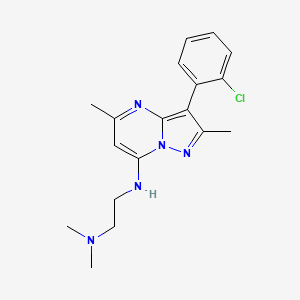 3-(2-chlorophenyl)-N-[2-(dimethylamino)ethyl]-2,5-dimethylpyrazolo[1,5-a]pyrimidin-7-amine