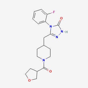 4-(2-fluorophenyl)-3-((1-(tetrahydrofuran-3-carbonyl)piperidin-4-yl)methyl)-1H-1,2,4-triazol-5(4H)-one