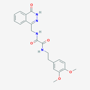molecular formula C21H22N4O5 B2427523 N1-(3,4-dimethoxyphenethyl)-N2-((4-oxo-3,4-dihydrophthalazin-1-yl)methyl)oxalamide CAS No. 923221-75-4