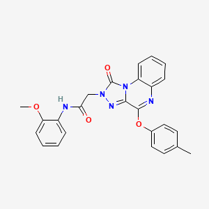 molecular formula C25H21N5O4 B2427526 N-(2-methoxyphenyl)-2-[4-(4-methylphenoxy)-1-oxo-1H,2H-[1,2,4]triazolo[4,3-a]quinoxalin-2-yl]acetamide CAS No. 1215669-48-9