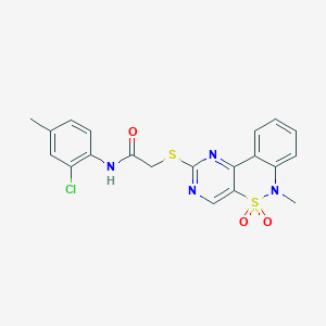 N-(2-chloro-4-methylphenyl)-2-[(6-methyl-5,5-dioxido-6H-pyrimido[5,4-c][2,1]benzothiazin-2-yl)thio]acetamide