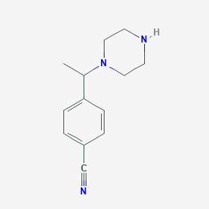 4-[1-(Piperazin-1-yl)ethyl]benzonitrile
