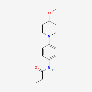 molecular formula C15H22N2O2 B2427537 N-[4-(4-methoxypiperidin-1-yl)phenyl]propanamide CAS No. 1797888-87-9