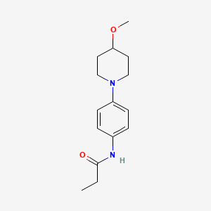 molecular formula C15H22N2O2 B2427537 N-(4-(4-methoxypiperidin-1-yl)phenyl)propionamide CAS No. 1797888-87-9